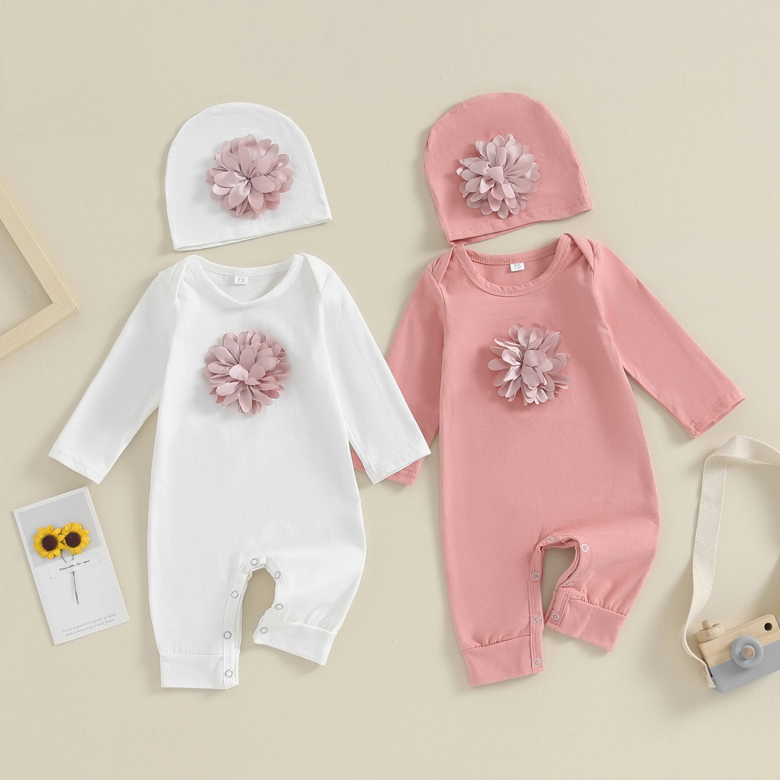 Conjunto pelele floral algodón bebé niña