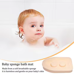 Asiento de esponja antideslizante para baño de bebé
