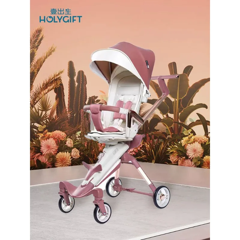 Carrito de bebé reversible reclinable plegado fácil con respaldo - imagen 2