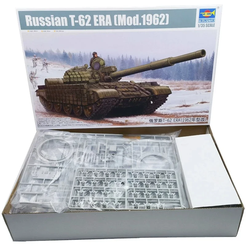 Trumpeter T-62 ERA: Maqueta de tanque ruso para montar