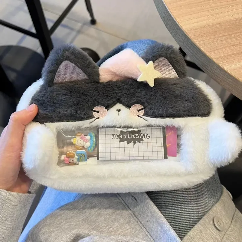 Estuche escolar de gato amplio para lápices y útiles - imagen 3