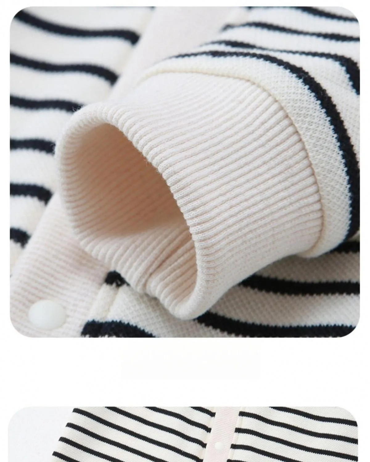 Pelele algodón rayas logo oso – Bebés 0-18M Invierno - imagen 5