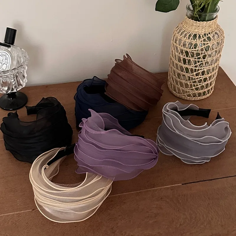 Diademas de malla ancha antideslizantes para bebé niña, verano - imagen 4