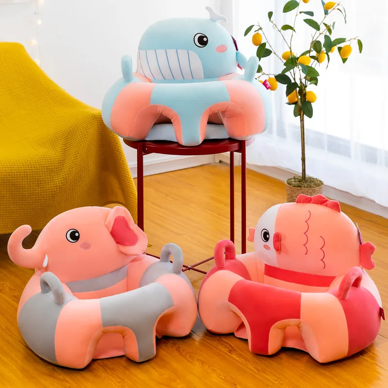 Sillita infantil de peluche con asiento seguro y funda lavable