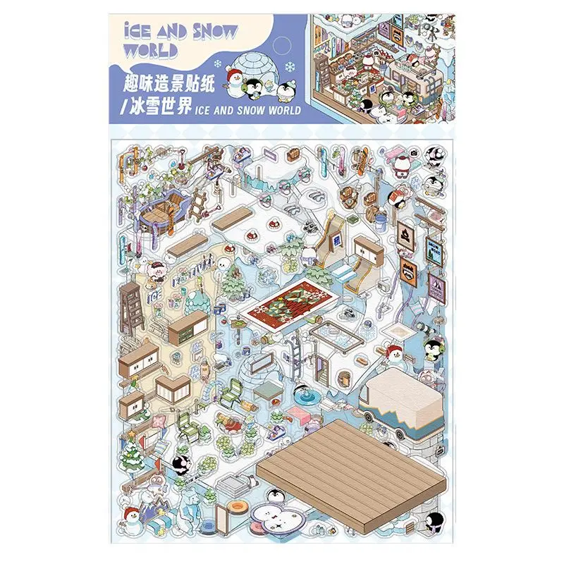 Vinilos decorativos 3D de nieve para habitación infantil - imagen 3