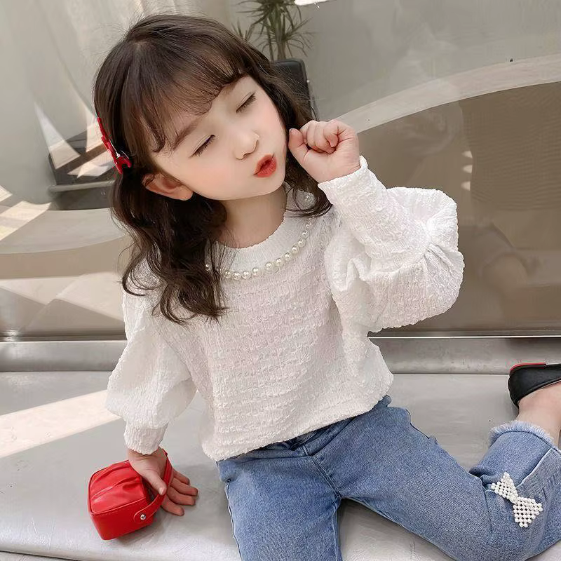 Blusa de princesa con cuentas para niña – Manga larga - imagen 2