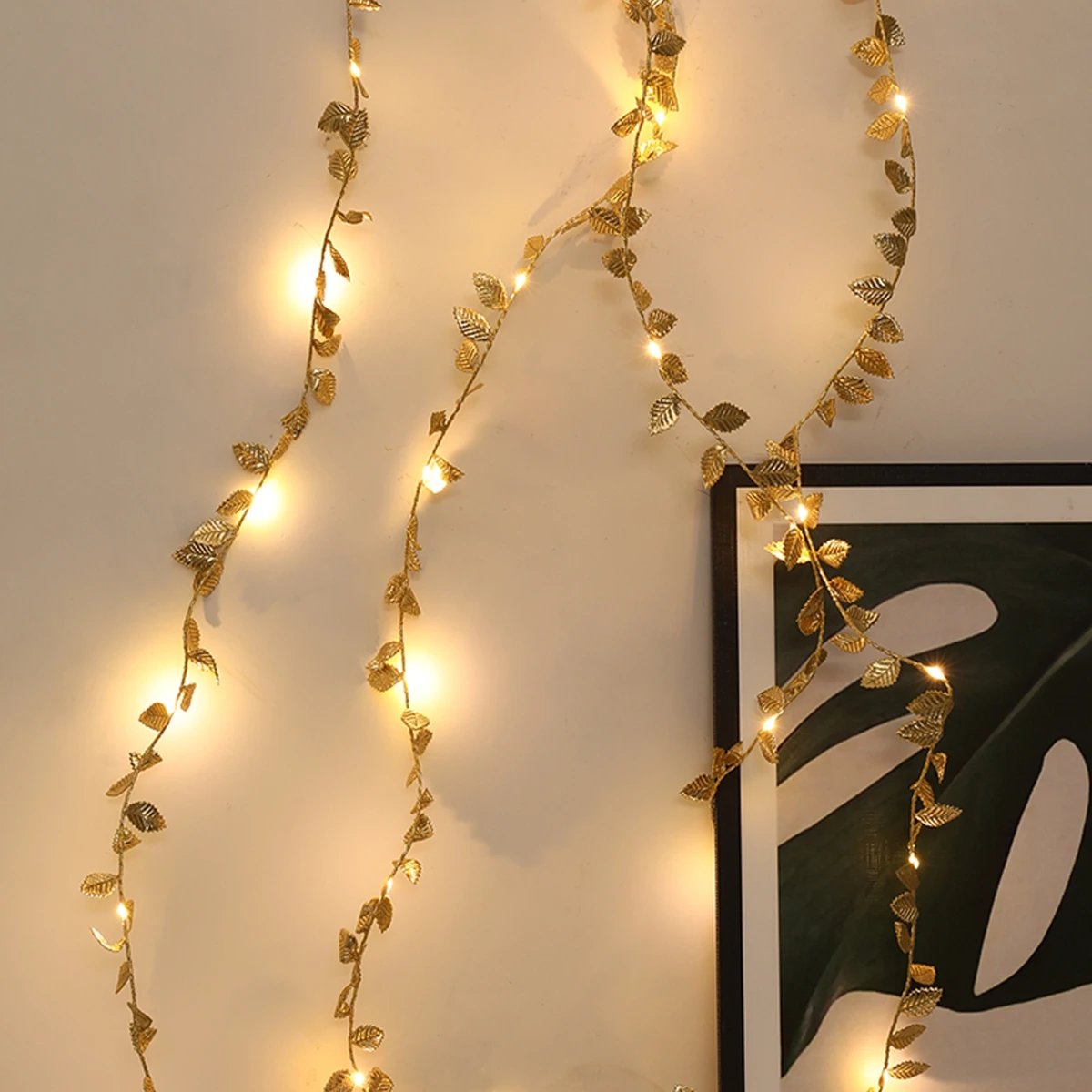 Guirnalda de luces LED doradas para fiestas infantiles modernas