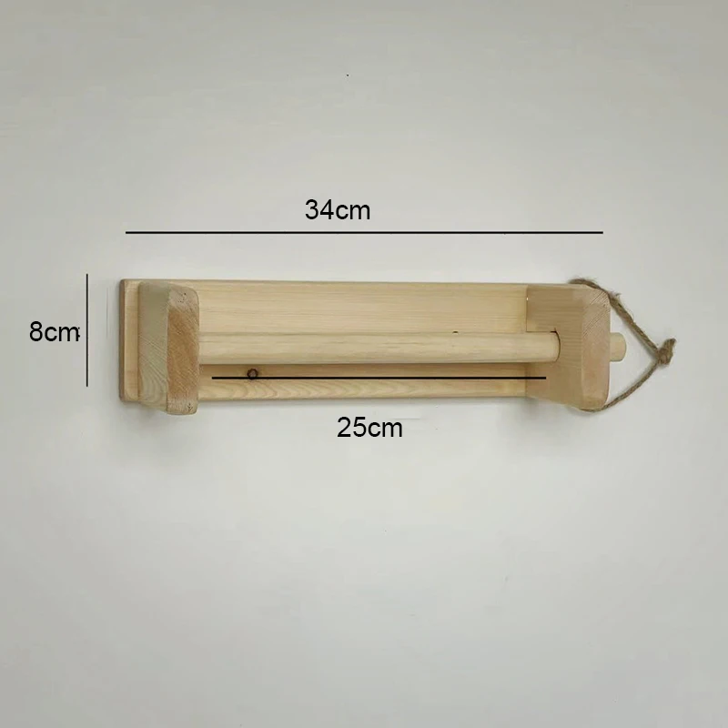 Portarrollos papel higiénico de madera para pared estilo rústico