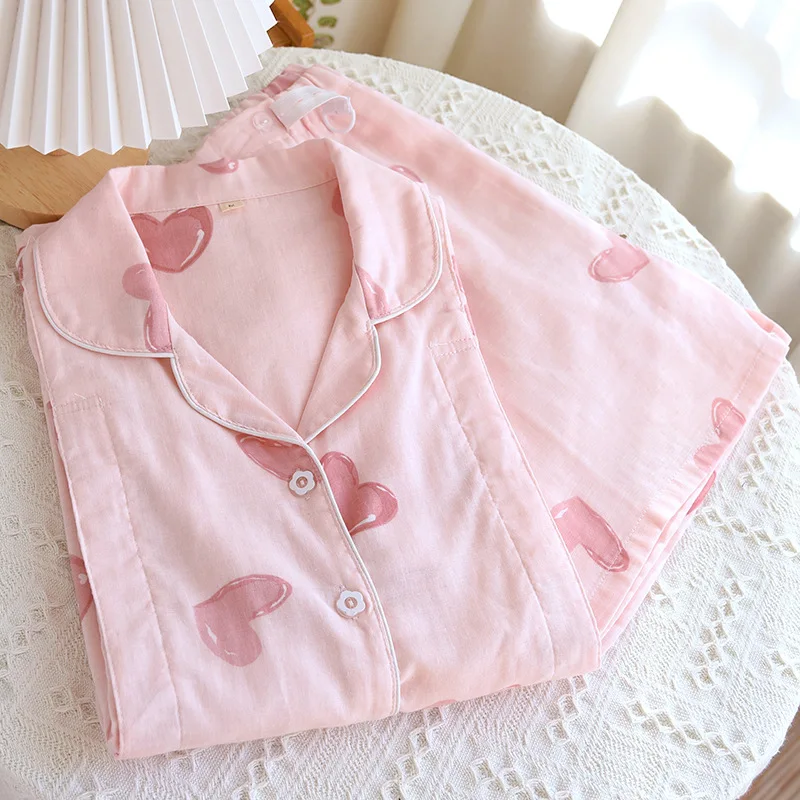 Pijama gasa para maternidad y lactancia, manga corta