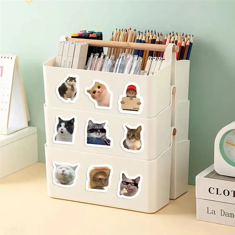 Pegatinas impermeables de gatos divertidos para móvil y portátil - imagen 4