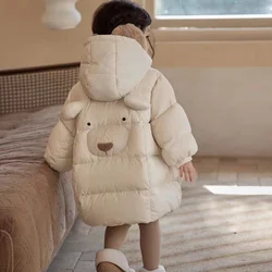 Abrigo de plumón acolchado para niños, parka cálida de invierno