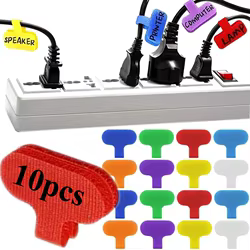 Etiquetas reutilizables para cables – Organiza hogar y oficina