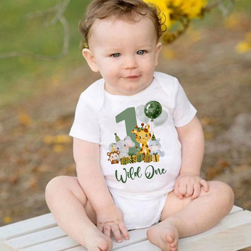 Pelele body estampado Safari para el primer cumpleaños del bebé - imagen 5