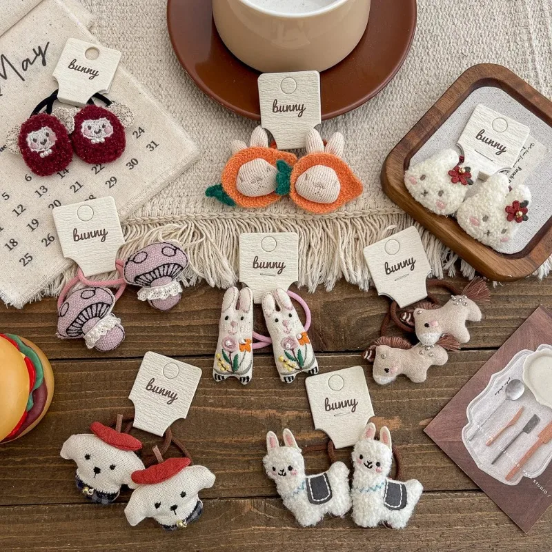 Bandas elásticas infantiles con lazo de algodón y motivos animales - imagen 3