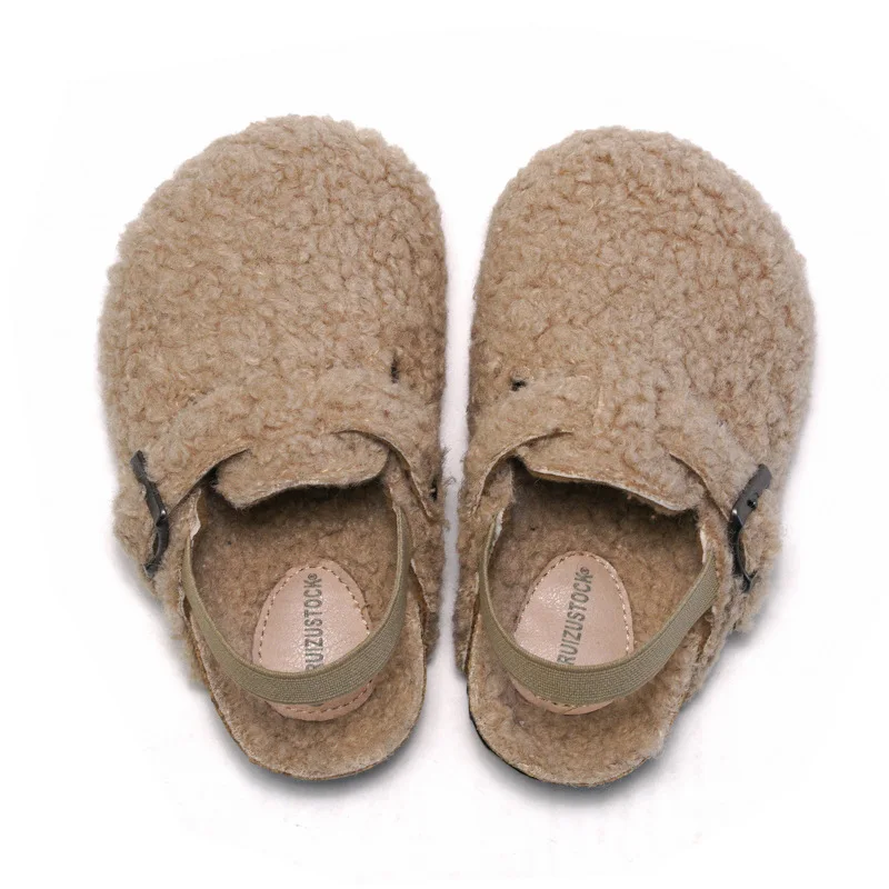 Zapatillas de casa infantiles de algodón cálidas y suela blanda - imagen 4