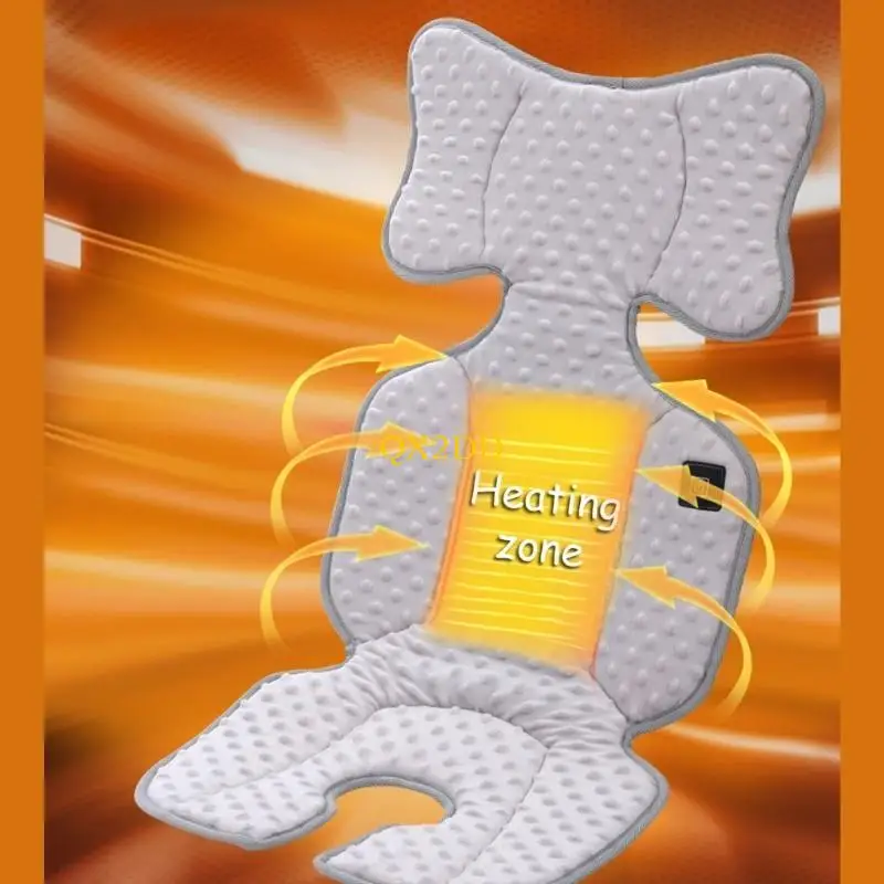 QX2D Alfombrilla calefactora USB para cochecitos bebé, segura - imagen 4