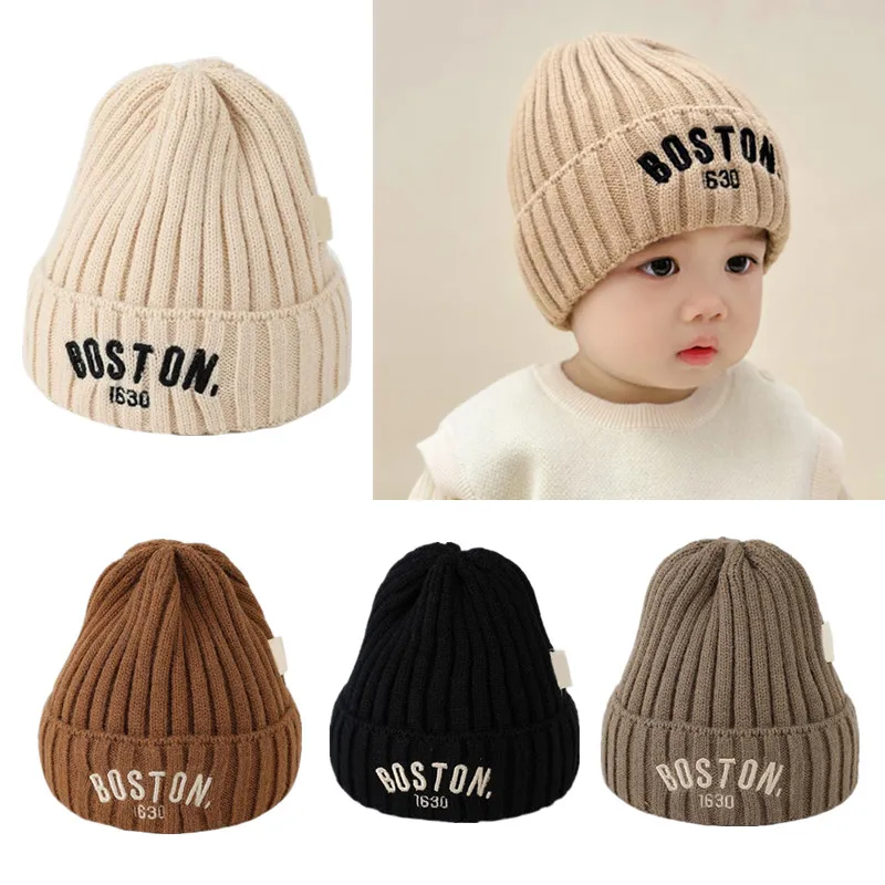 Gorro estilo Boston para bebé – Punto bordado de invierno - imagen 4
