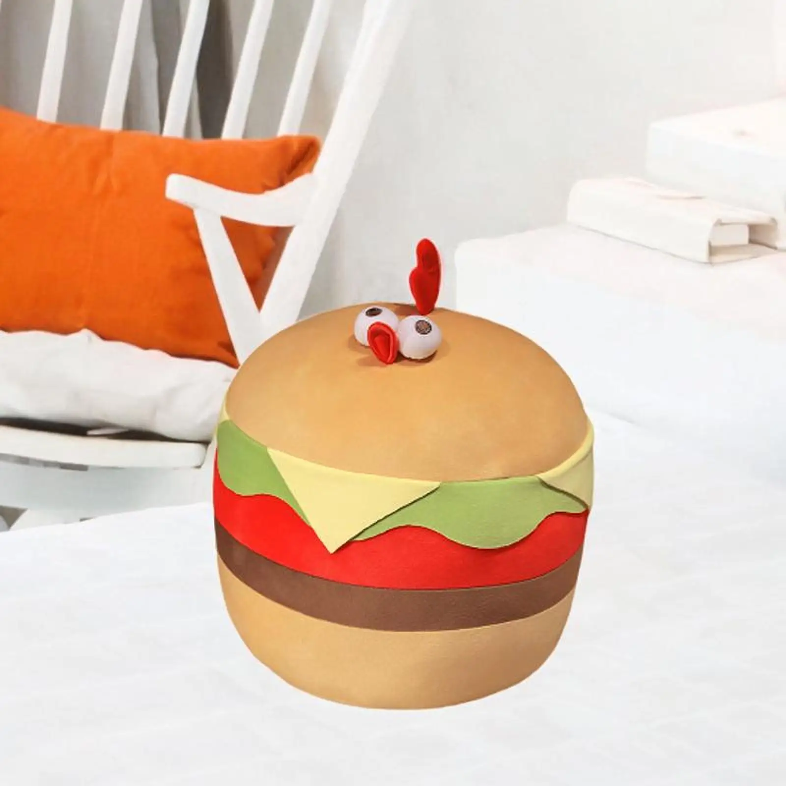 Peluche suave de pollo con forma de hamburguesa Dundun Foods - imagen 3