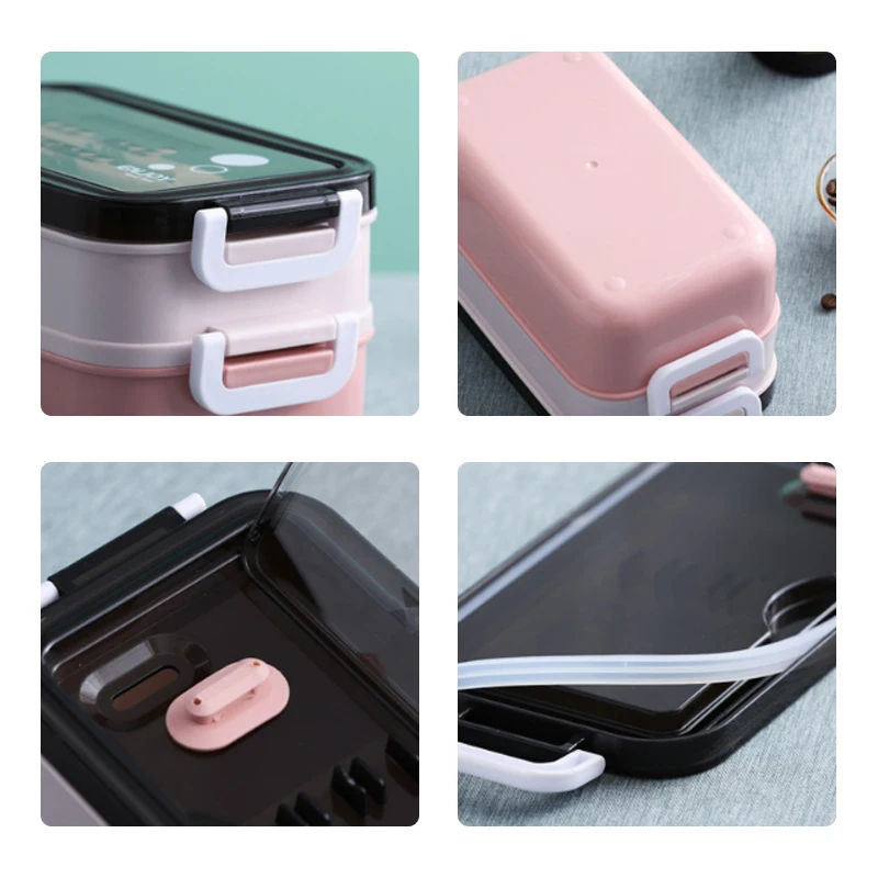 Fiambrera Bento doble capa de acero inoxidable para niños - imagen 5