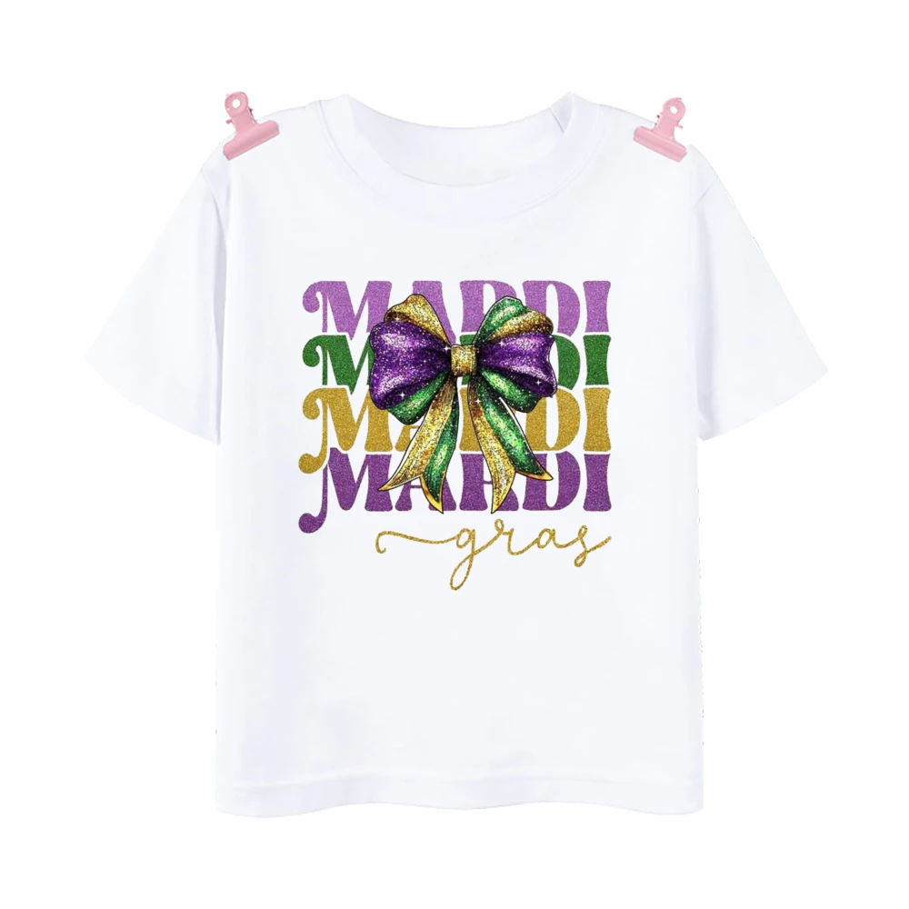 Camisa Mardi Gras Dude manga corta para niños – Estilo carnaval - imagen 2