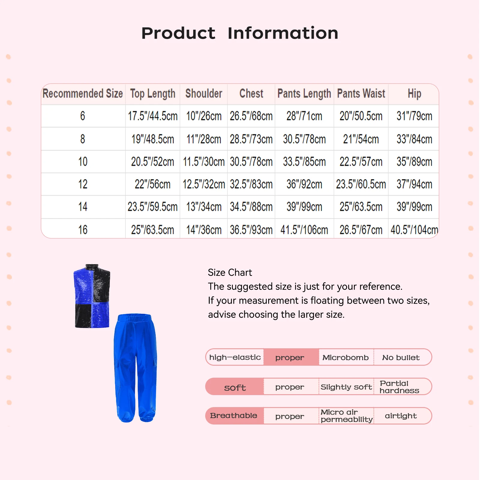 Traje de baile metálico para niños con lentejuelas y pantalón cargo - imagen 4