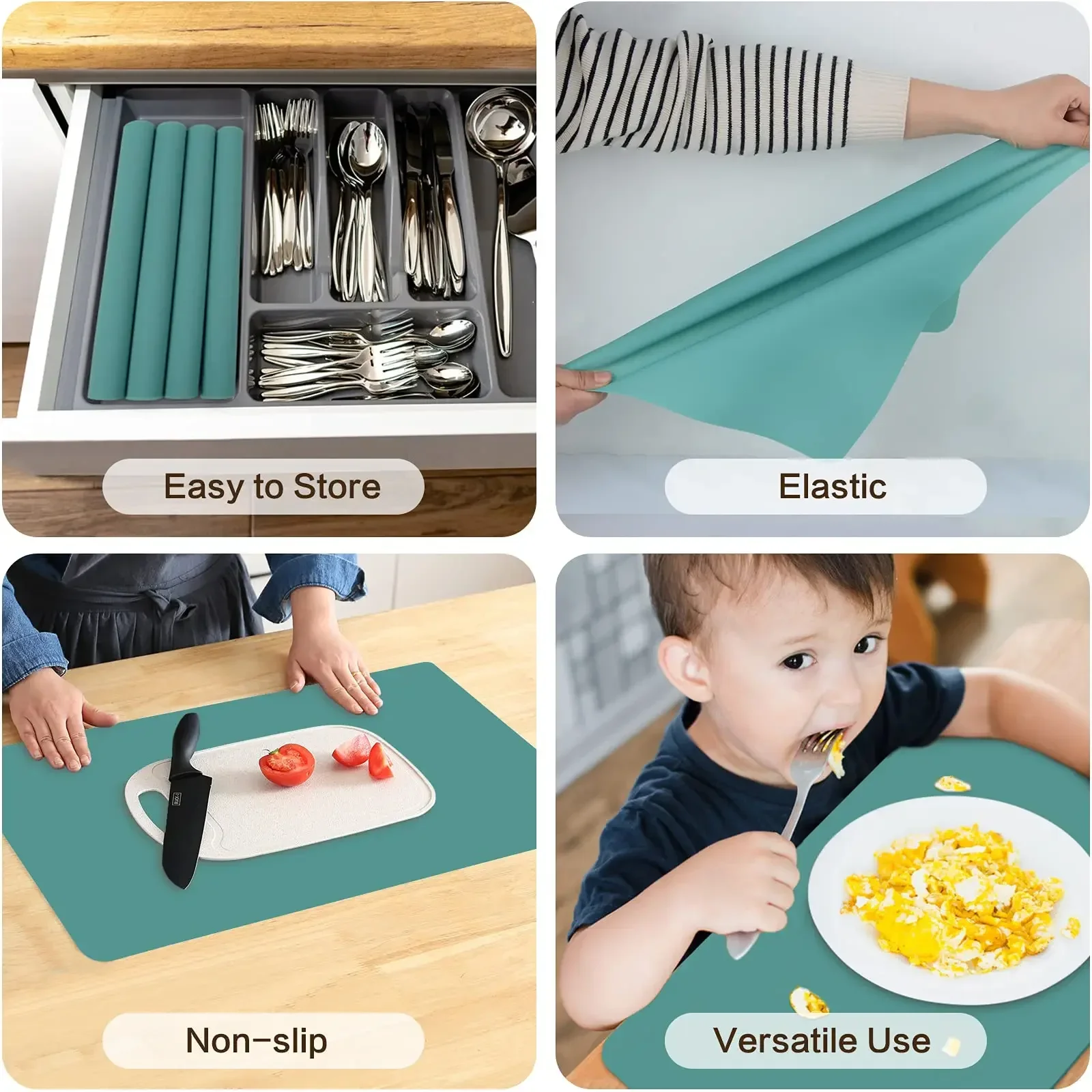 Tapete de silicona antideslizante para bebés – Lavable y térmico - imagen 2