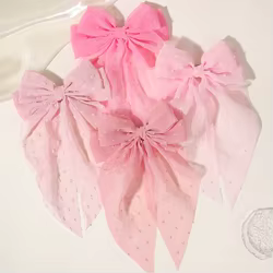 Pasador pelo tipo pico pato lazo encaje para niñas estilo hada