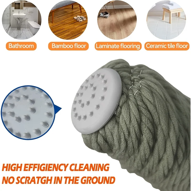 Mopa de microfibra autoescurrable giratoria para suelos de madera - imagen 5