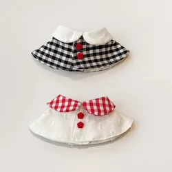 Abrigo para muñeca diseño macarrón de algodón a cuadros