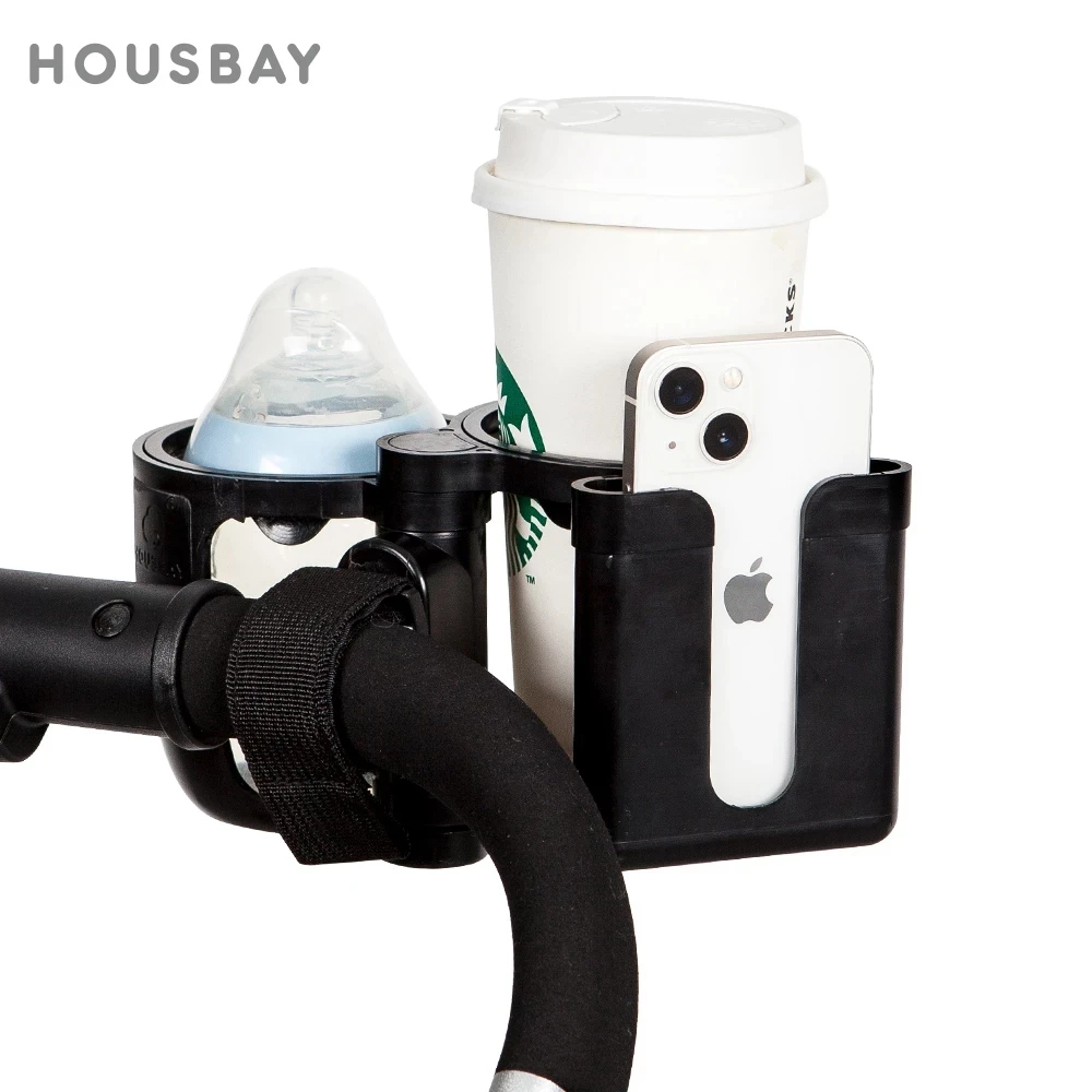 Portavasos universal para cochecito – Soporte teléfono y bebidas - imagen 4