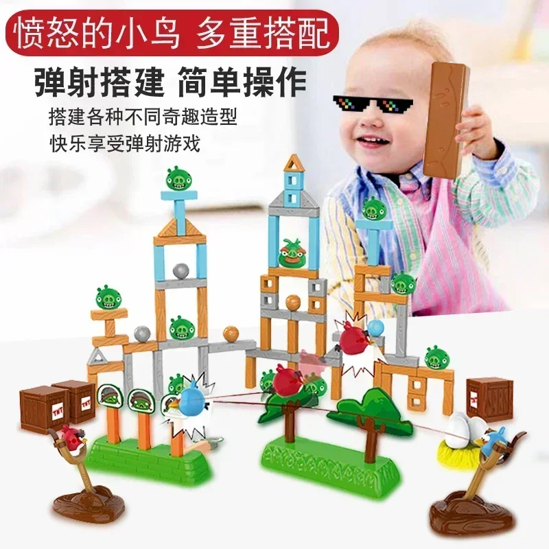 Angrys Juguete educativo figura pájaro rojo de construcción divertida - imagen 3