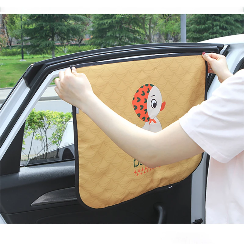Cortina parasol magnética coche – Protección UV bebés niños - imagen 4