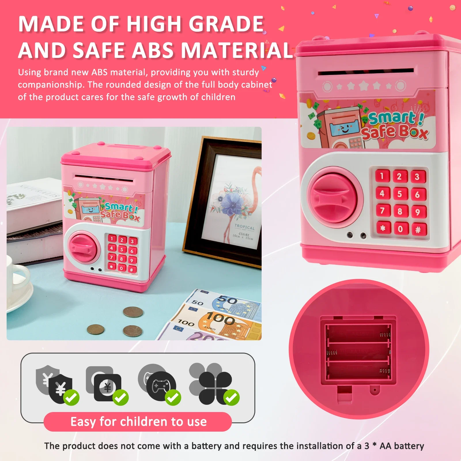 Hucha electrónica infantil con inducción automática y gran capacidad - imagen 5