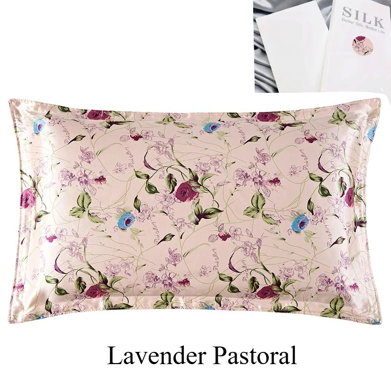 Funda de almohada de seda charmeuse con cierre tipo sobre, estampada - imagen 5