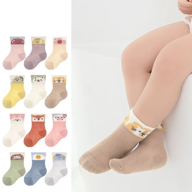 Calcetines de algodón suaves para bebé – Verano de malla fina - imagen 3