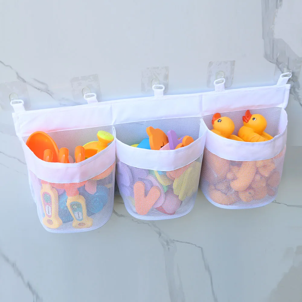 Bolsa almacenamiento juguetes de baño transpirable antimoho sin perforaciones - imagen 4