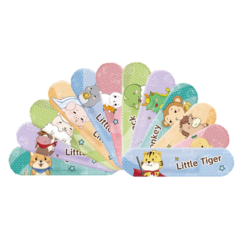 Tiritas infantiles adhesivas impermeables con diseños de animales