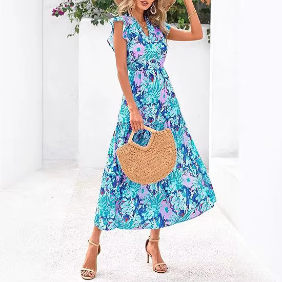 Falda estampada playera de verano para mujer, ideal en vacaciones - imagen 4
