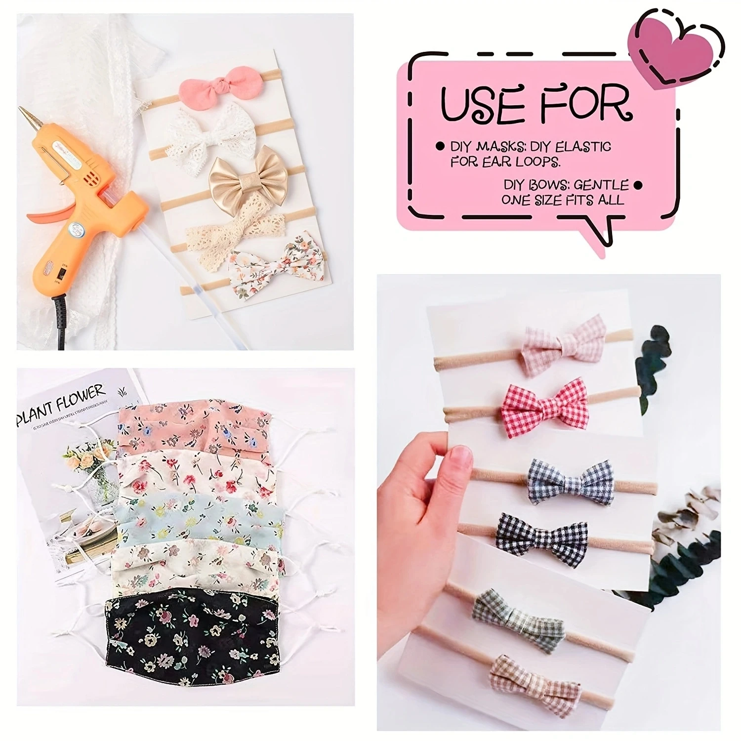 Diademas de nylon para bebé – Elásticas y resistentes - imagen 4