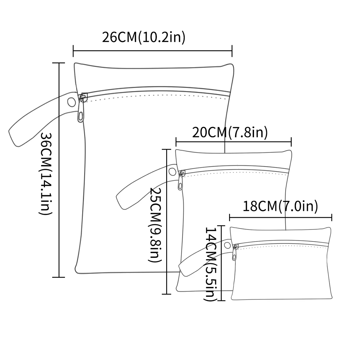 Bolsa portatérminos impermeable tela reciclada con compartimento seca-húmeda
