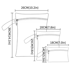 Bolsa portatérminos impermeable tela reciclada con compartimento seca-húmeda