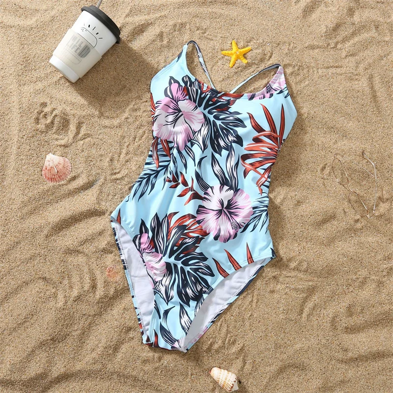 Ropa de baño familiar estampada para bebé, niño y niña verano - imagen 4