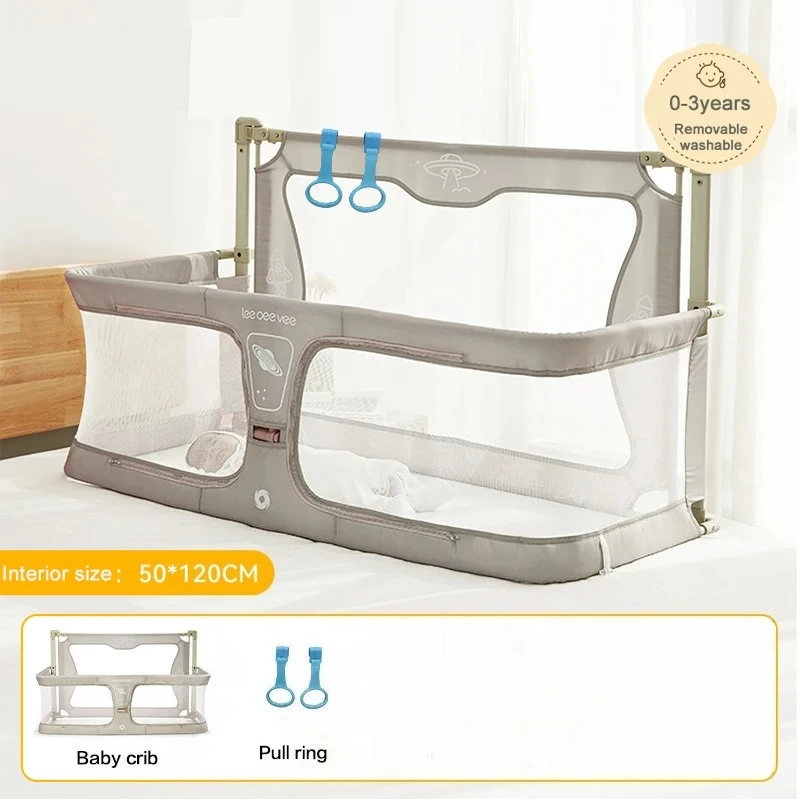 IMBABY Barrera de seguridad anticaídas ajustable para cama bebé, malla