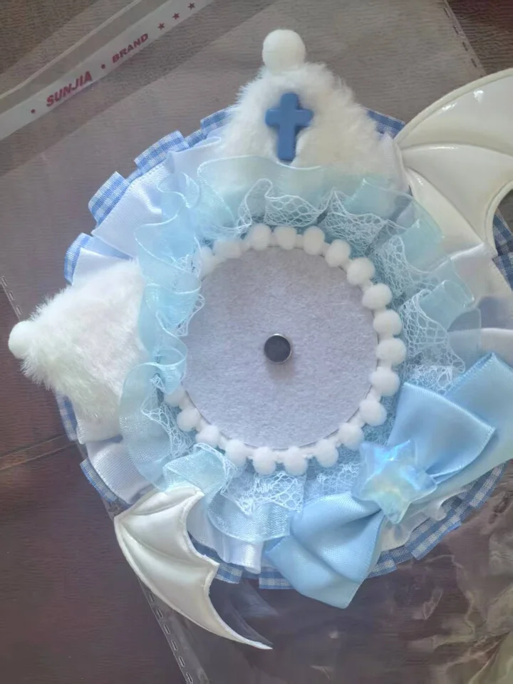 Insignias magneticas con encaje para exhibicion infantil: osito y flor - imagen 2