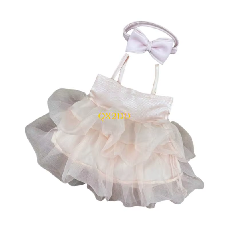 Combinación del vestido con tocado de lazo incluido