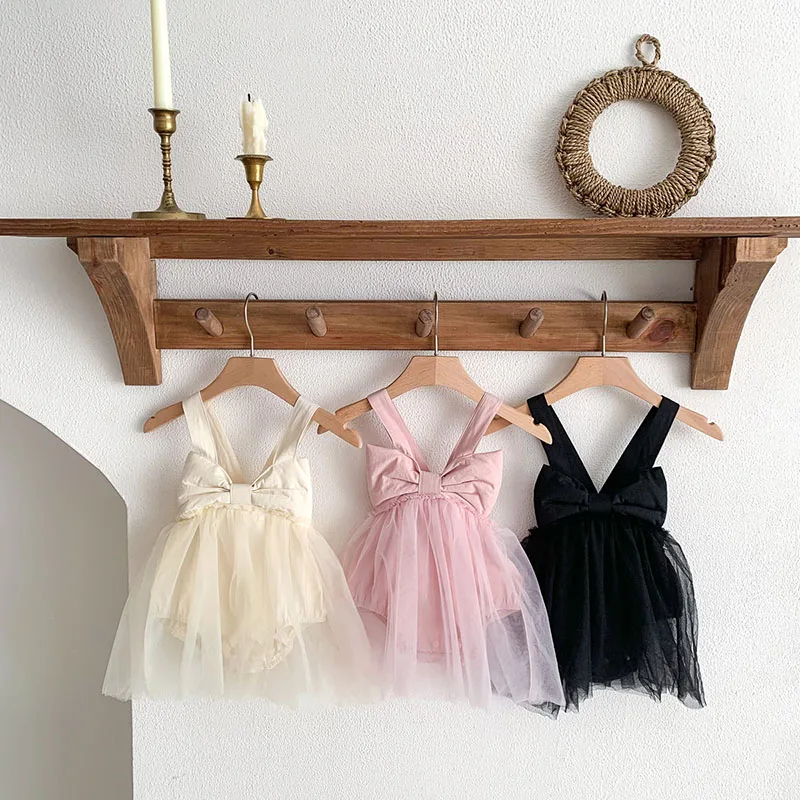 Vestido de verano con falda de malla para bebé Milancel