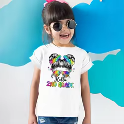 Camiseta Hello 2nd Grade para niña – Regreso a la escuela
