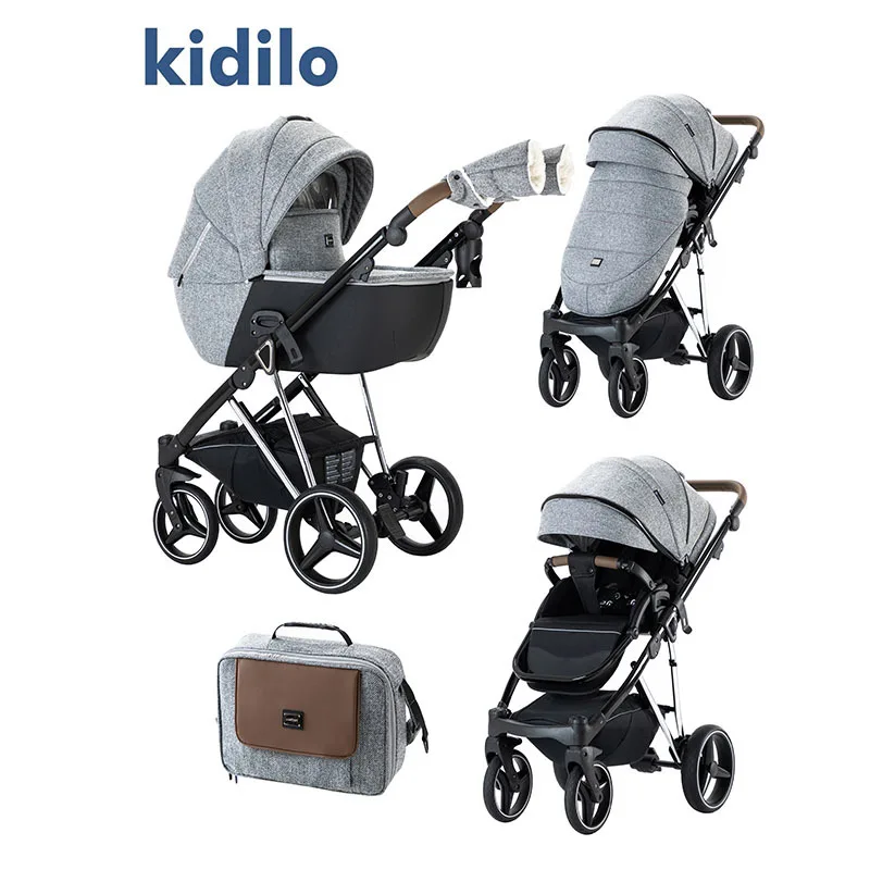 Kidilo F1 High View cochecito de bebé plegable ligero con una mano - imagen 5