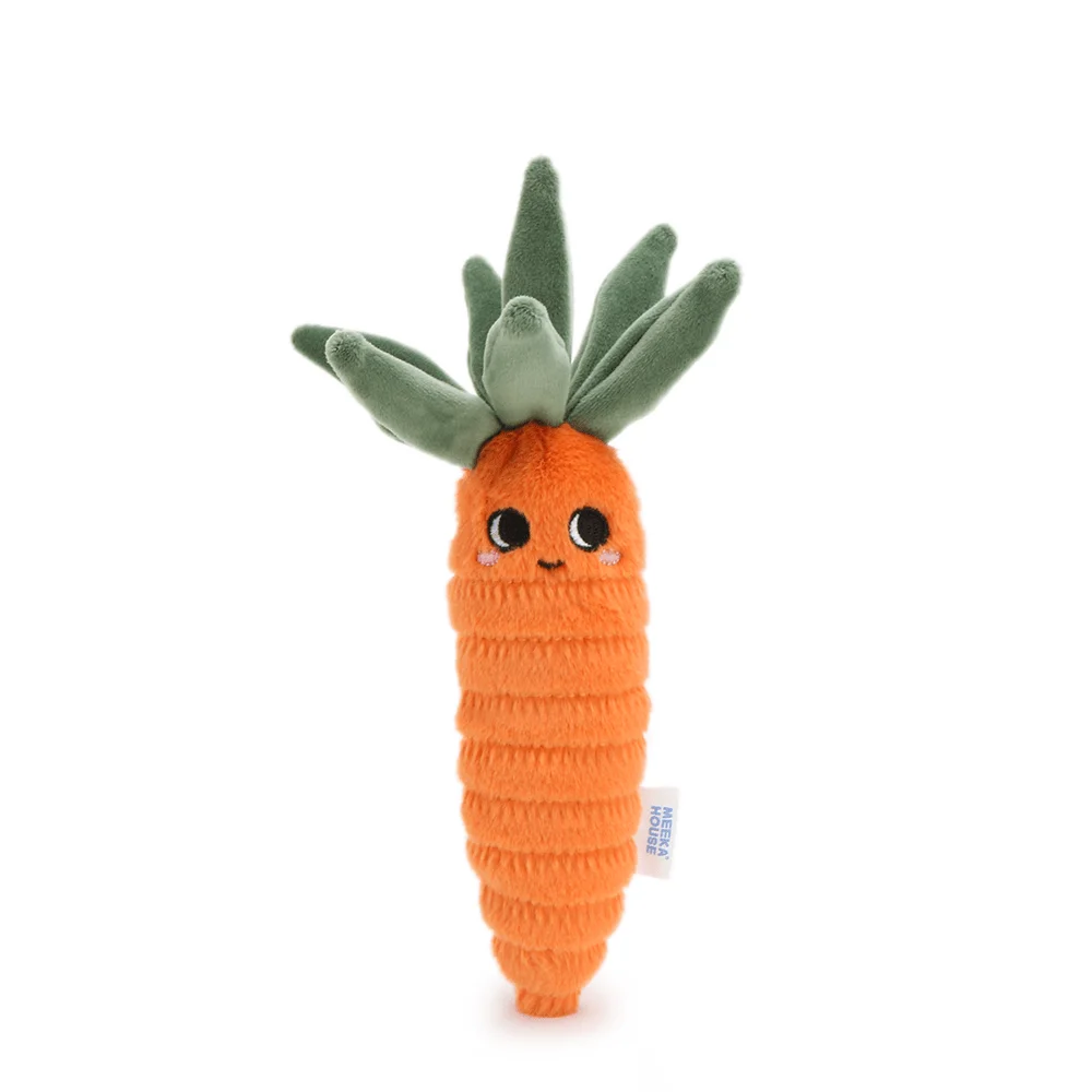 Peluche zanahoria suave con sonrisa de dibujos animados, regalo - imagen 2