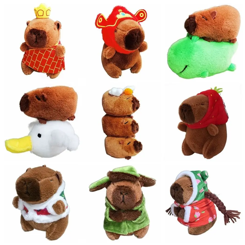 Llavero de peluche capybara suave, colgante infantil de colores - imagen 5